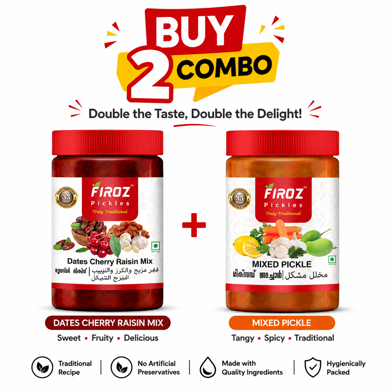 Dates Cherry Mix + Mango Lemon Carrot Mix  BUY 2 COMBO
